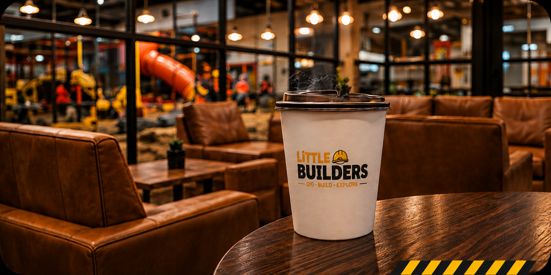 Parents lounge with coffee